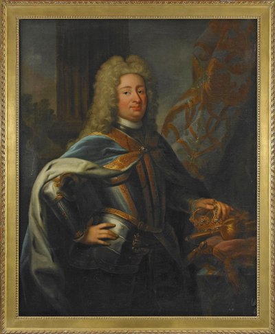 Portret van Frederik I, koning van Zweden en prins van Finland door George Engelhardt Schroeder