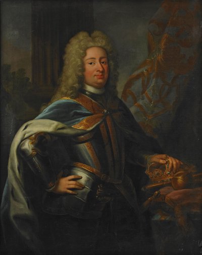 Portret van Koning Frederik I van Zweden 1676-1751 door George Engelhardt Schroeder