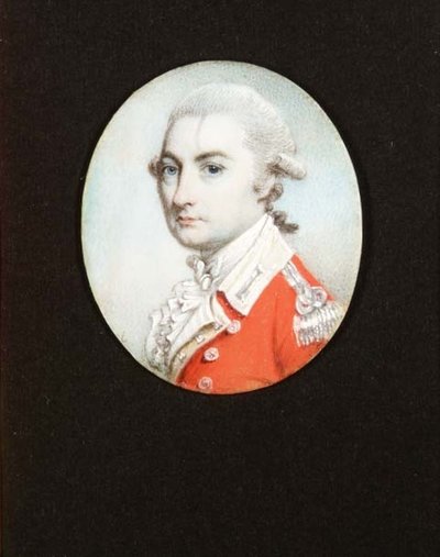 Miniatuur van een infanteriekapitein, c.1780 door George Engleheart
