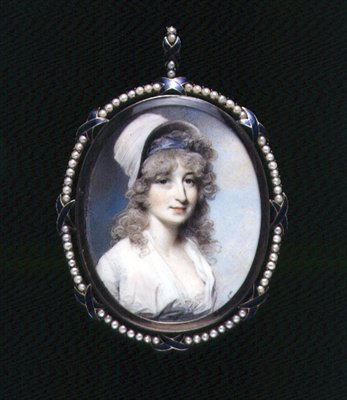 Portretminiatuur van Mrs Lindsay (?) door George Engleheart
