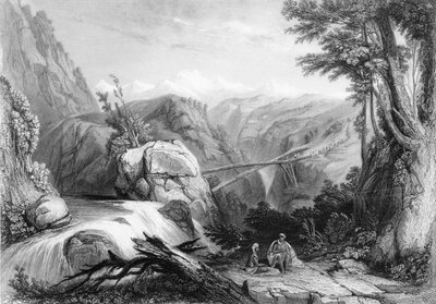 Uitzicht nabij Deobun, 1838 door George Francis White