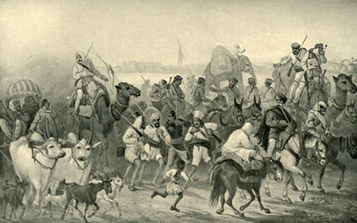 Inheemse hulptroepen haasten zich naar Delhi, c1850s, 1901 door George Francklin Atkinson