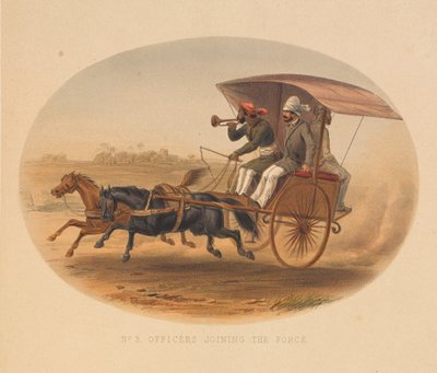 Officieren die zich bij de Troepen voegen?, ca. 1857-1858 door George Francklin Atkinson
