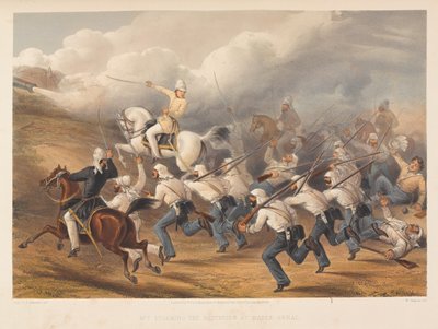 Bestorming van de Batterijen bij Badle-Serai, 1857 door George Francklin Atkinson