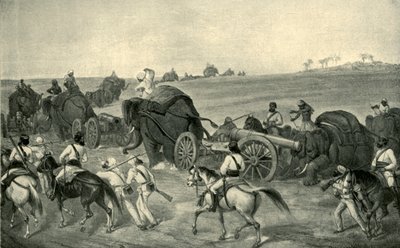De Vooruitgang van de Belegeringstrein naar Delhi, 1857, 1901 door George Francklin Atkinson