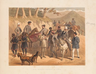 Gewonde Officieren in Simla, 1857 door George Francklin Atkinson