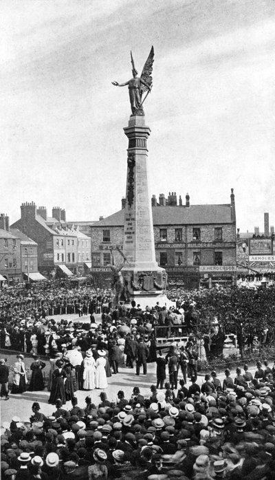 Onthulling van het Northumberland Oorlogsmonument door George Frank