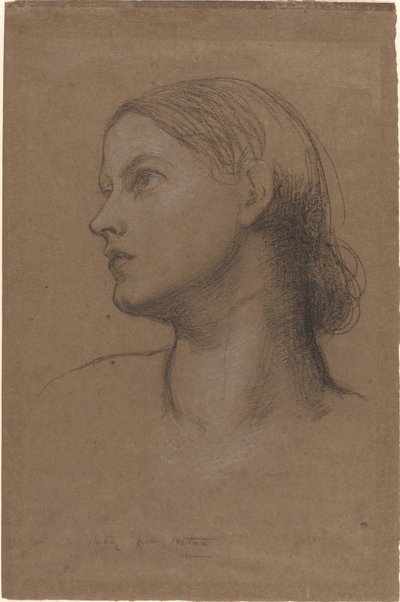 Hoofd van een Jonge Vrouw door George Frederic Watts