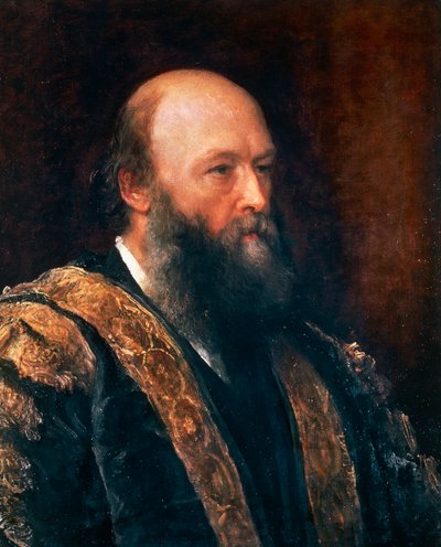Portret van Robert Arthur Talbot Gascoyne-Cecil, Derde Markies van Salisbury door George Frederic Watts