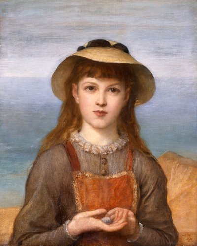 Studie: Hoofd van een meisje door George Frederic Watts
