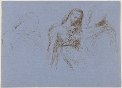 Studie van de Dood voor "Tijd en Dood" door George Frederic Watts