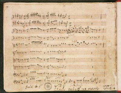 Originele partituur van de Laatste Folio uit de Opera 