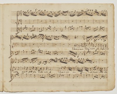 Vieni o caro che senza il suo core, f.7r uit "Aditionall [sic] songs for Rinaldo", c.1717 door George Frederick Handel