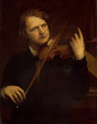 Een studie bij lamplicht: Herr Joachim door George Frederick Watts