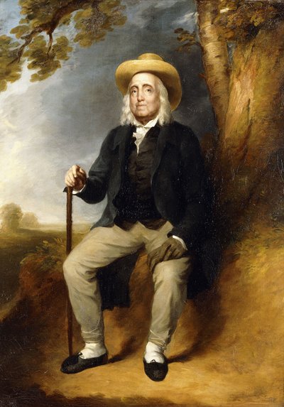 Portret van Jeremy Bentham door George Frederick Watts