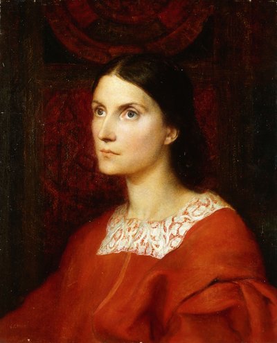 Portret van Lady Wolverton, geboren Georgina Tufnell door George Frederick Watts