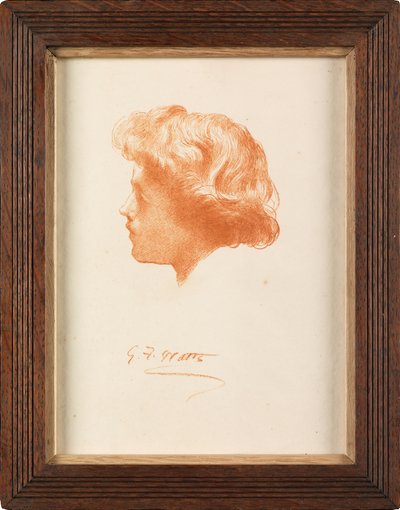 Studie voor het hoofd van Sir Galahad door George Frederick Watts