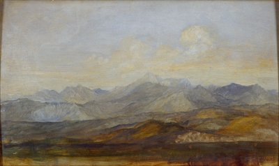 De Carrara-bergen vanuit Pisa, 1845-1846 door George Frederick Watts