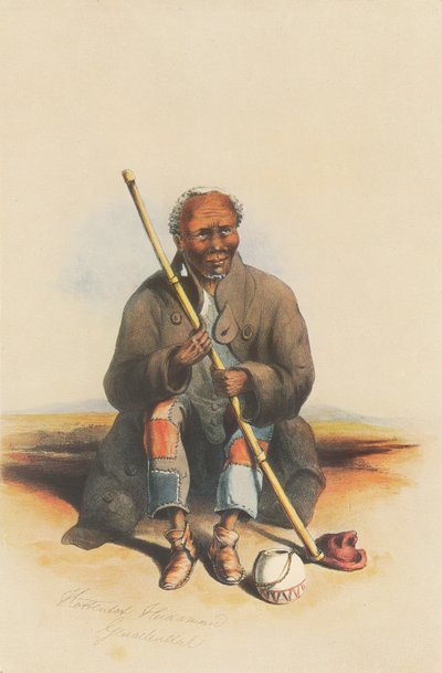 Leveregt Aris, een oudere Hottentot man door George French Angas