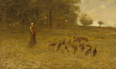 Meisje met Kalkoenen door George Fuller