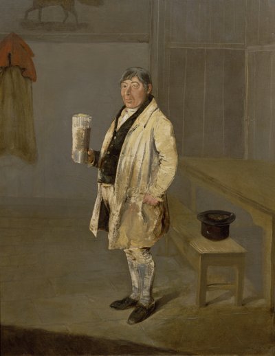 Portret van een koetsier van Bramham Park, Yorkshire, geïdentificeerd als William Fox, ca. 1822 door George Garrard