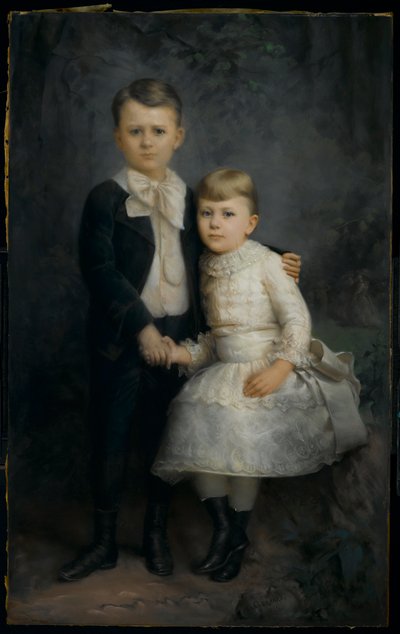 Portret van Twee Kinderen, 1891 door George Gerhard