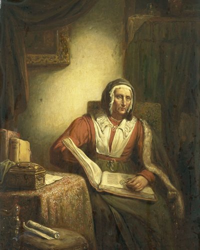 Oude Vrouw Leest door George Gillis Haanen
