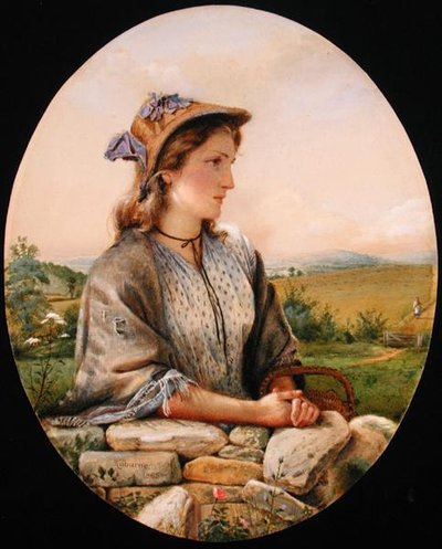 Een Plattelandsmeisje door George Goodwin Kilburne