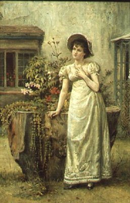 Jonge Vrouw naast een Boomstronk door George Goodwin Kilburne