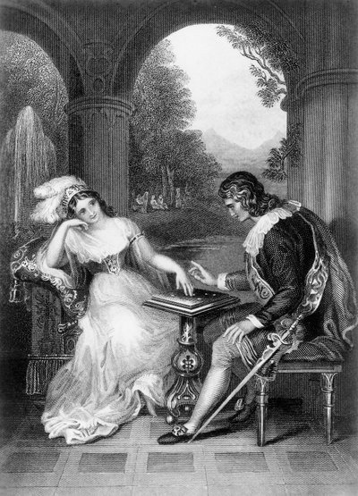 Illustratie uit werk van George Gordon Byron (1788-1824), gravure, uit complete werken van Lord Byron door George Gordon Byron