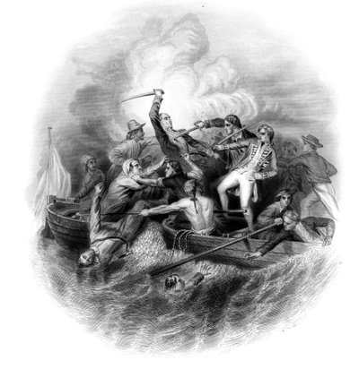 Kanonneerboot ontmoeting tussen Nelson en Don Miguel Tyrason, 1797 door George Greatbatch