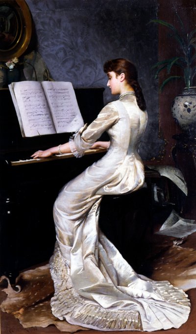 Lied zonder Woorden, Pianospeler, 1880 door George Hamilton Barrable