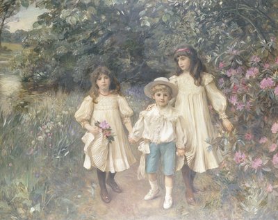 Meriel, Cynthia en George (Perkins) door George Harcourt
