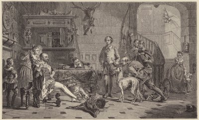 Shakespeare voor Sir Thomas Lucy gebracht voor het stropen van herten door George Harvey