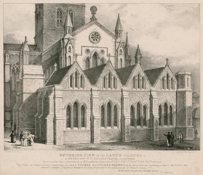 Buitenaanzicht van de Ladye Chapel aan het oostelijke uiteinde van St Saviour