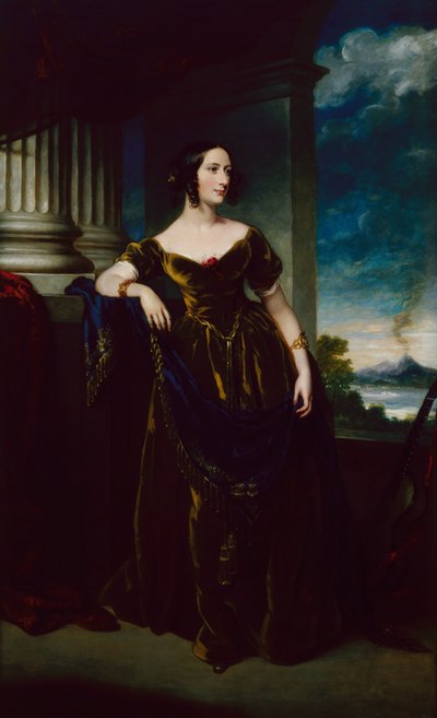 Portret van een jonge vrouw, ca. 1845 door George Hayter