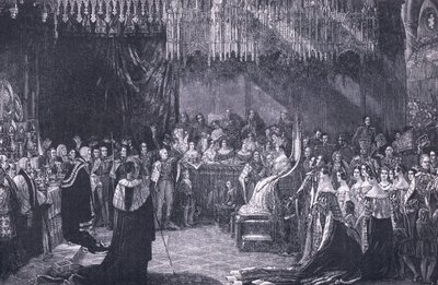 De kroning van koningin Victoria AD 1838 door George Hayter