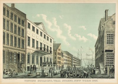 Tontine-gebouw, Wall Street, N.Y., 1797 door George Hayward