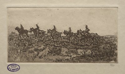 Cavaleriescène door George Hendrik Breitner