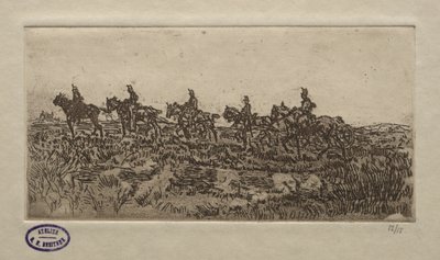 Cavaleriescène door George Hendrik Breitner