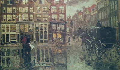 Hoek van het Leidseplein, Amsterdam door George Hendrik Breitner