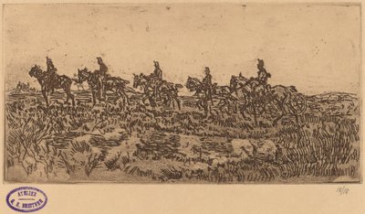 Huzaren in Enkele Rij door George Hendrik Breitner
