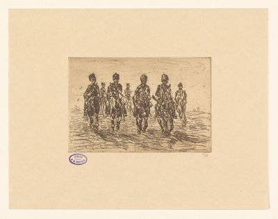 Huzaren in galop door George Hendrik Breitner