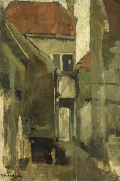 Buurtstraat in Rijswijk bij Den Haag door George Hendrik Breitner