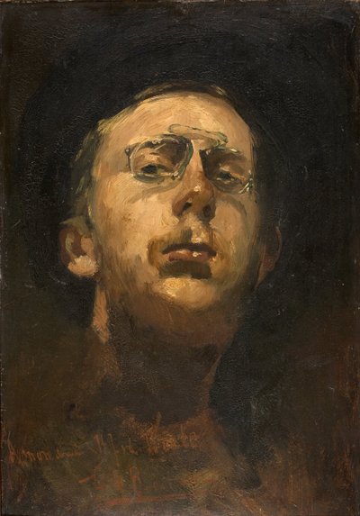 Zelfportret met Pince-nez, ca. 1882 door George Hendrik Breitner