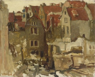 De sloop van de Grand Bazar de la Bourse op de Nieuwendijk, Amsterdam door George Hendrik Breitner