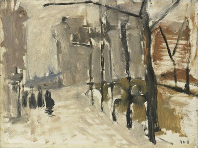 Zicht in Den Haag (?) door George Hendrik Breitner