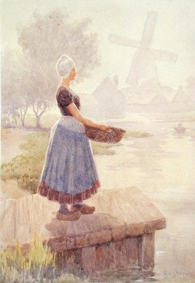 Nederlandse vissersmeisje door George Henry Alan Brown