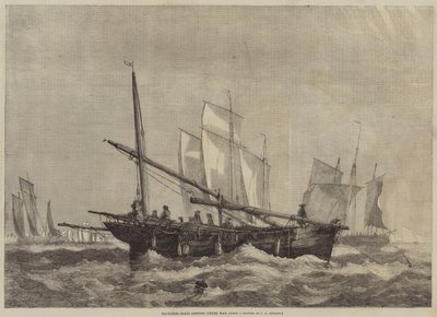 Makreelboten die Onderweg zijn door George Henry Andrews
