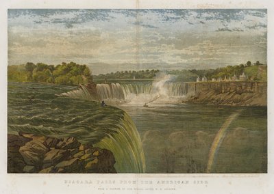 Niagara Falls vanaf de Amerikaanse kant door George Henry Andrews
